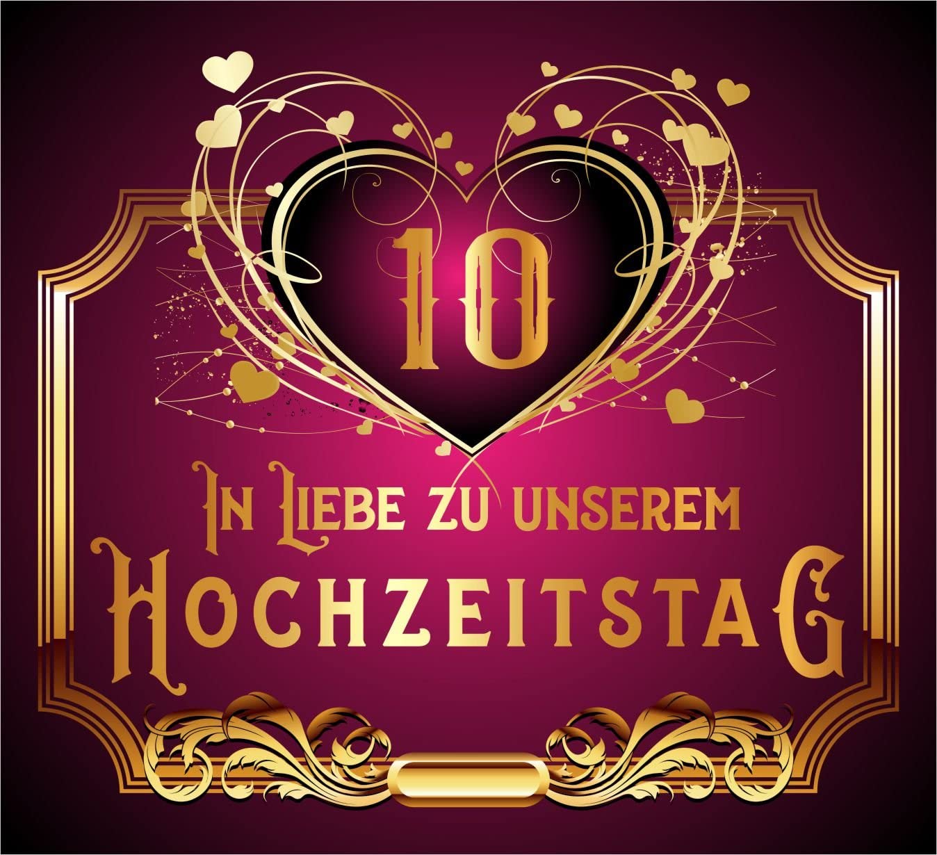 Witzige Einladung 10 Hochzeitstag