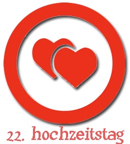 Elegantes Hochzeitstag 22 Jahre Ebenbild
